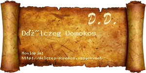 Délczeg Domokos névjegykártya